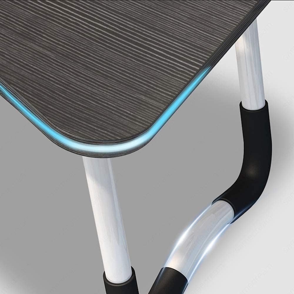 Lap Desk with Storage Drawer, Holders for Cup and Tablet, Laptop Bed Tray Table with Foldable Legs, Laptop Bed Stand, Portable Standing Table for Sofa Couch Floor