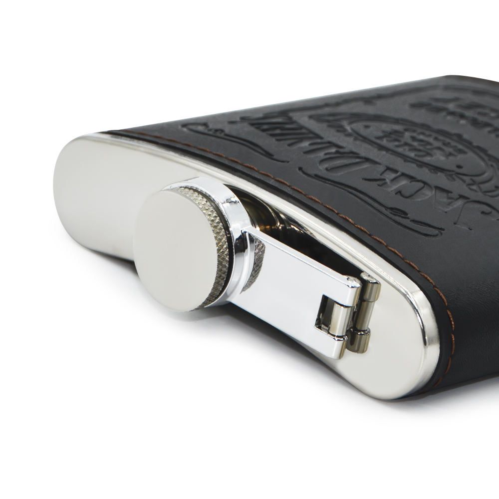 Hip Flask Gift Set of 4, 7 Oz Drinking Flasks for Liquor for Men Women, Stainless Steel Alcohol Whiskey Flask with Funnel & 2 Cups, Metal Pocket Flask Gift Box for Wedding Groomsmen