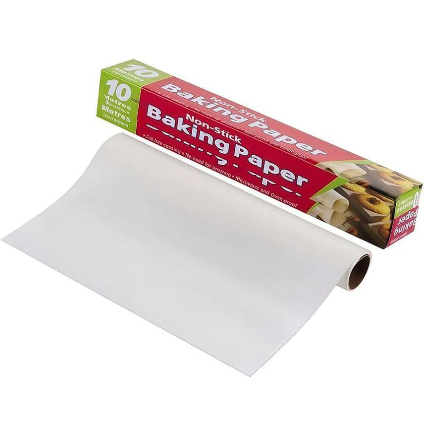 Baking Parchment Paper 10M Microwave Oven Cooking Sheet Non-Stick Baking Liners Sheets for Cook Grilling Air Fryer Bread Cup Cake Cookie BBQ