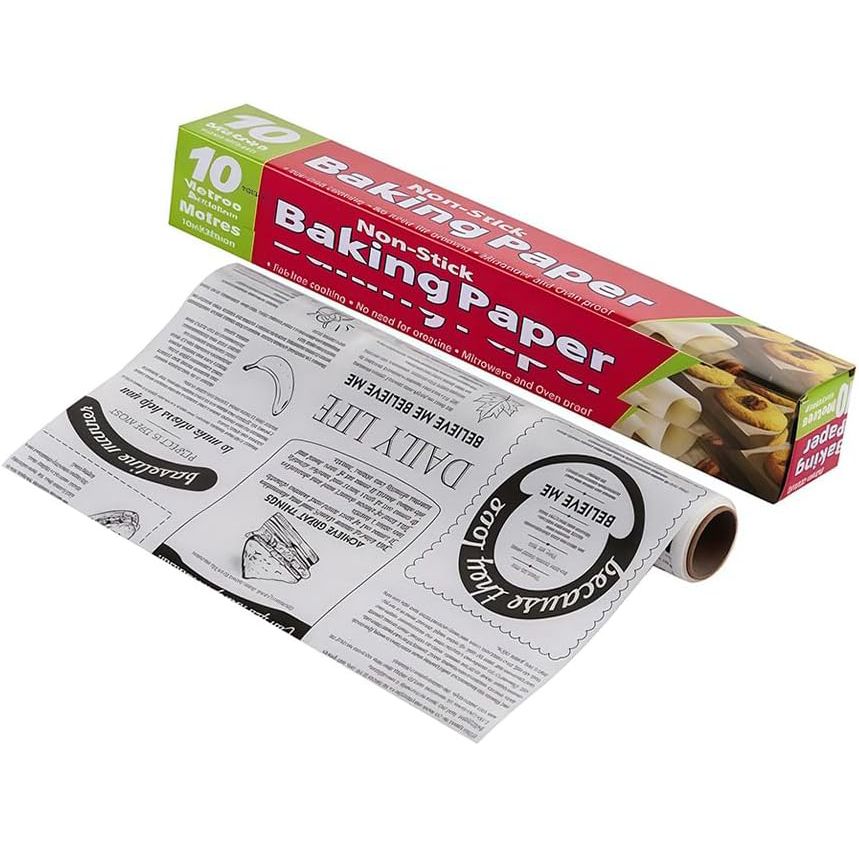 Baking Parchment Paper 10M Microwave Oven Cooking Sheet Non-Stick Baking Liners Sheets for Cook Grilling Air Fryer Bread Cup Cake Cookie BBQ
