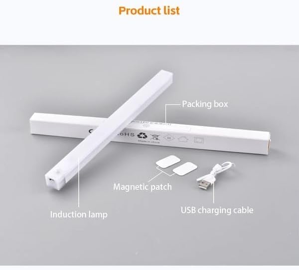 LED Motion Sensor Bars Lights - 30cm Wireless Under Cabinet Lighting, LED Closet Lights, Build in Rechargeable Battery, Stick-on Magnetic Motion Sensor Light Indoor for Kitchen, Stairway