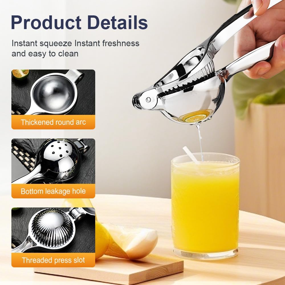 Stainless Steel Manual Juicer Citrus Lemon Squeezer,Fruit Juicer Lime Press Metal,Professional Hand Juicer Kitchen Tool
