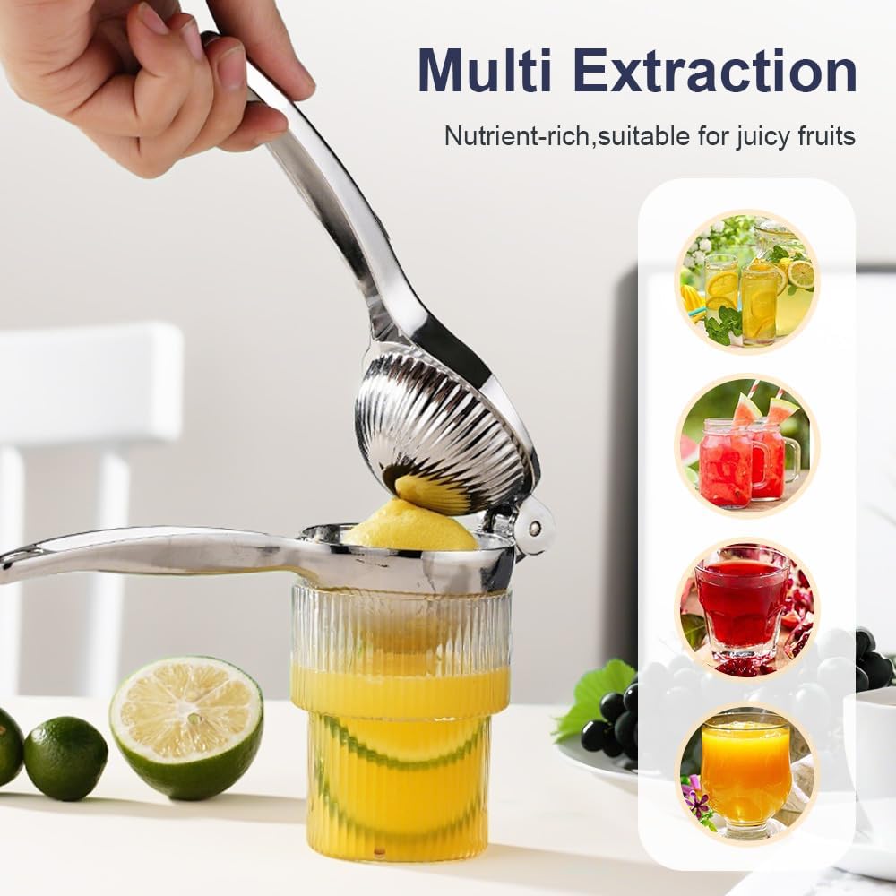 Stainless Steel Manual Juicer Citrus Lemon Squeezer,Fruit Juicer Lime Press Metal,Professional Hand Juicer Kitchen Tool