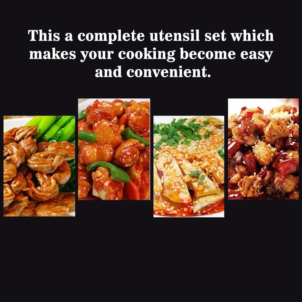 Stainless Steel Kitchen Utensils Set, 5Pcs Metal Cooking Utensils Set, Heat Resistant Kitchen Tool Set with Slotted Spoon, Slotted Spatula, Large Spoon, Soup, Spatula Set