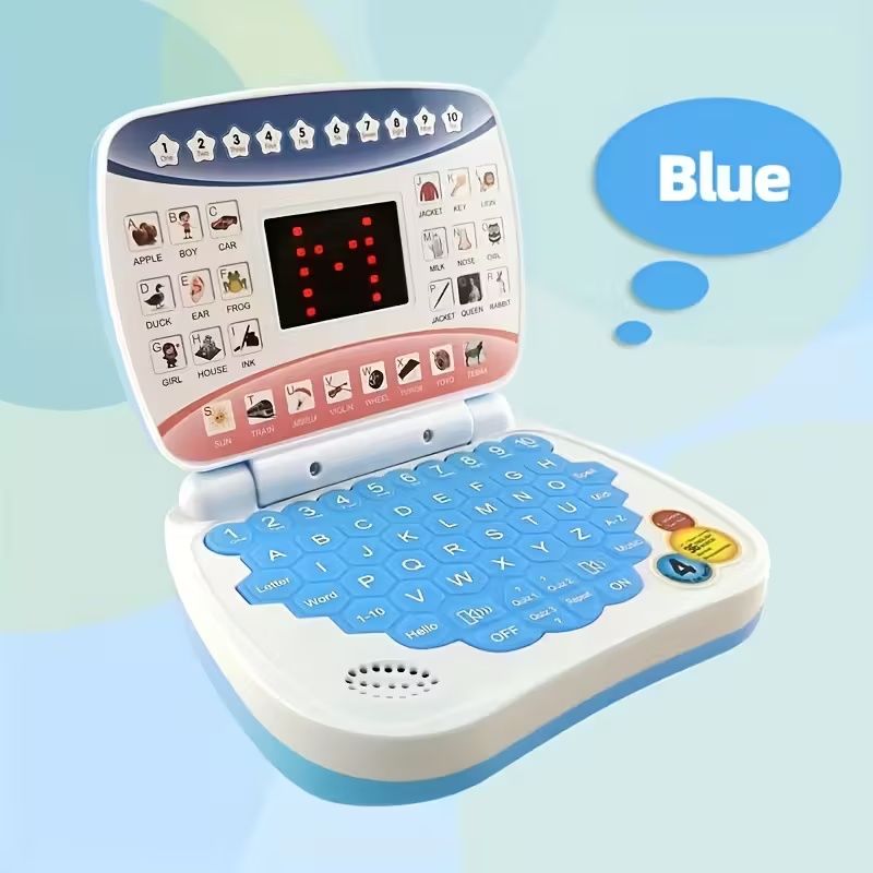 Electronic Learning Toy, Mini Learning Computer Toy, Compact and Portable, English Learning, Letters, Numbers, Music Multi-Functional, Suitable for Boys and Girls Over, Educational Toy, Christmas Gift