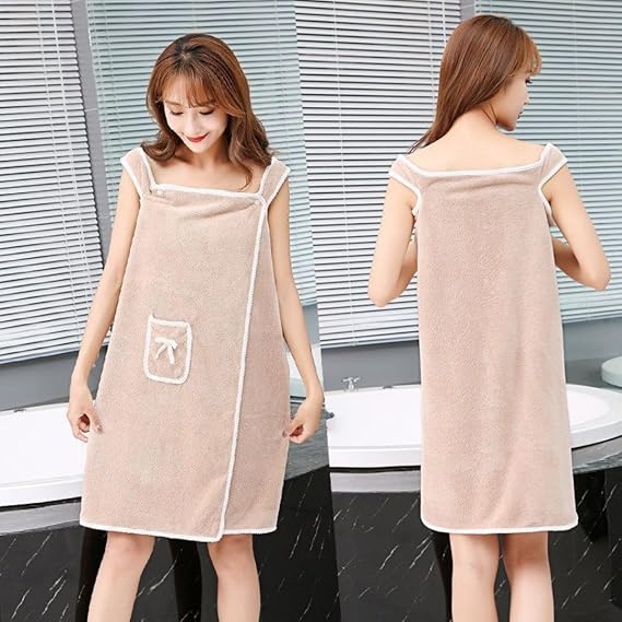 [Quick Drying] Wearable Bath Towel | Bowknot Coral Velvet Thickened | Water Absorption Quick Drying | Bath Supplies | For Adults