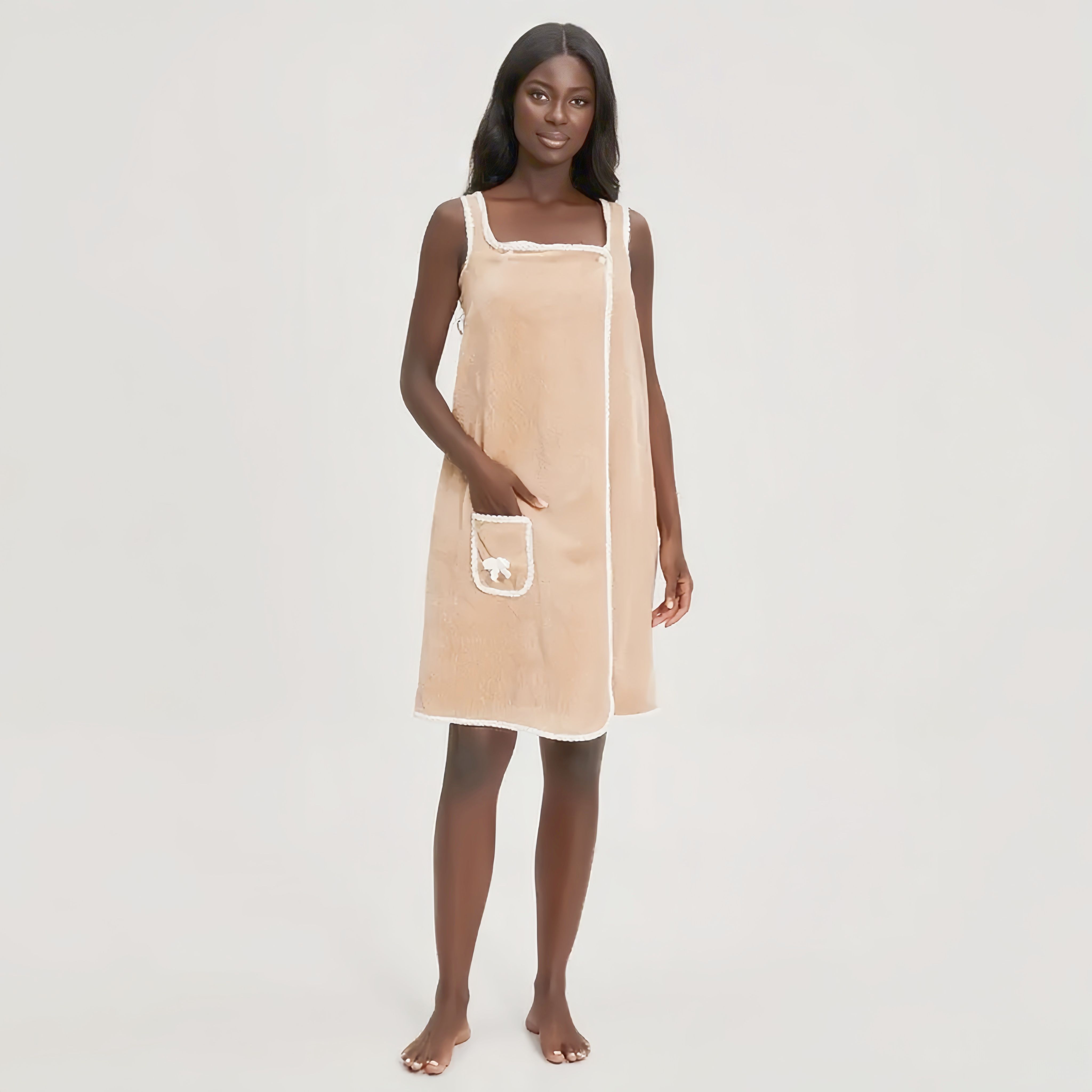 [Quick Drying] Wearable Bath Towel | Bowknot Coral Velvet Thickened | Water Absorption Quick Drying | Bath Supplies | For Adults