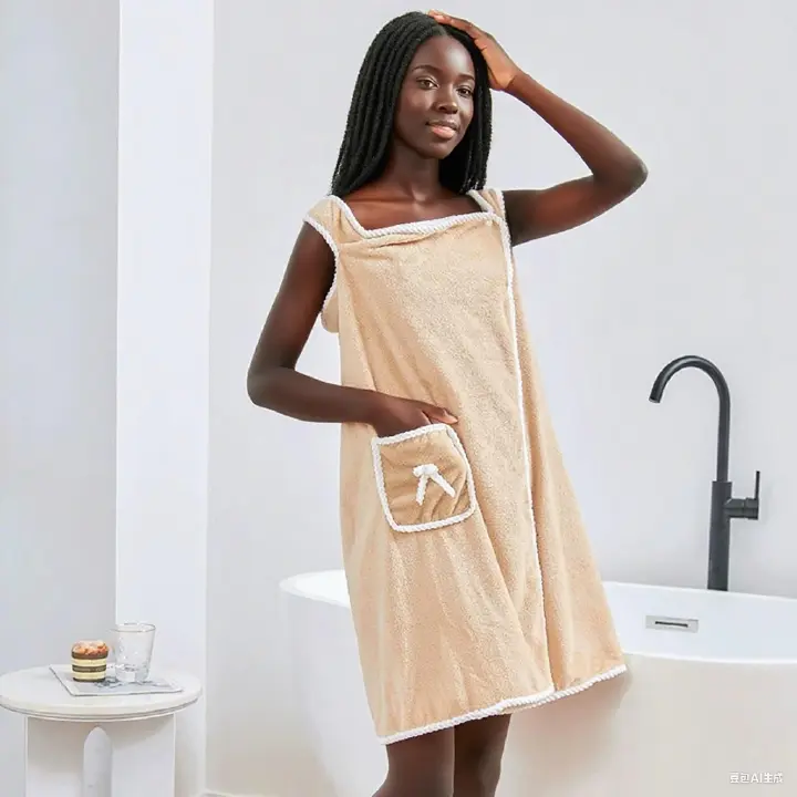 [Quick Drying] Wearable Bath Towel | Bowknot Coral Velvet Thickened | Water Absorption Quick Drying | Bath Supplies | For Adults