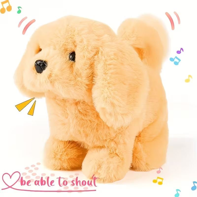 New Electric Pet Electronic Dog Toy, It Can Run And Bark, Move Back And Forth, Interactive Toy Electronic Stuffed Dog, Birthday Gift