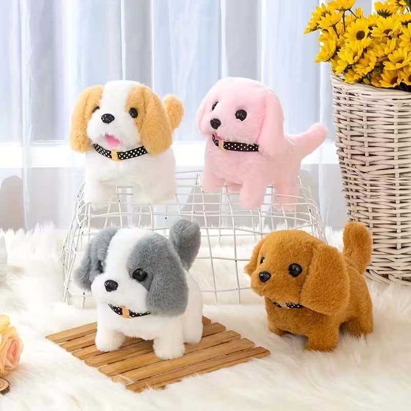 New Electric Pet Electronic Dog Toy, It Can Run And Bark, Move Back And Forth, Interactive Toy Electronic Stuffed Dog, Birthday Gift