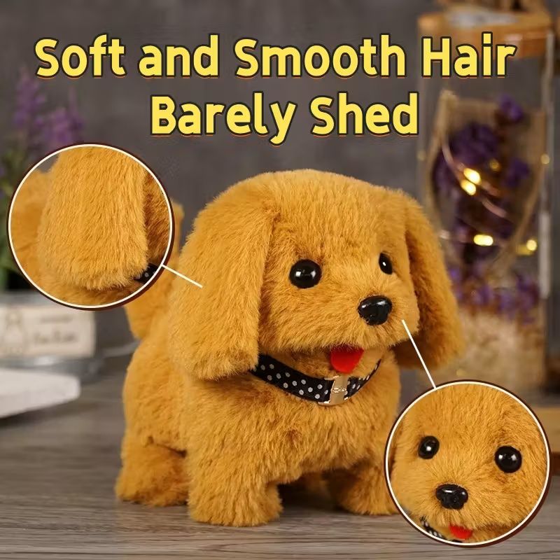 New Electric Pet Electronic Dog Toy, It Can Run And Bark, Move Back And Forth, Interactive Toy Electronic Stuffed Dog, Birthday Gift