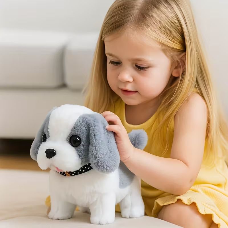 New Electric Pet Electronic Dog Toy, It Can Run And Bark, Move Back And Forth, Interactive Toy Electronic Stuffed Dog, Birthday Gift