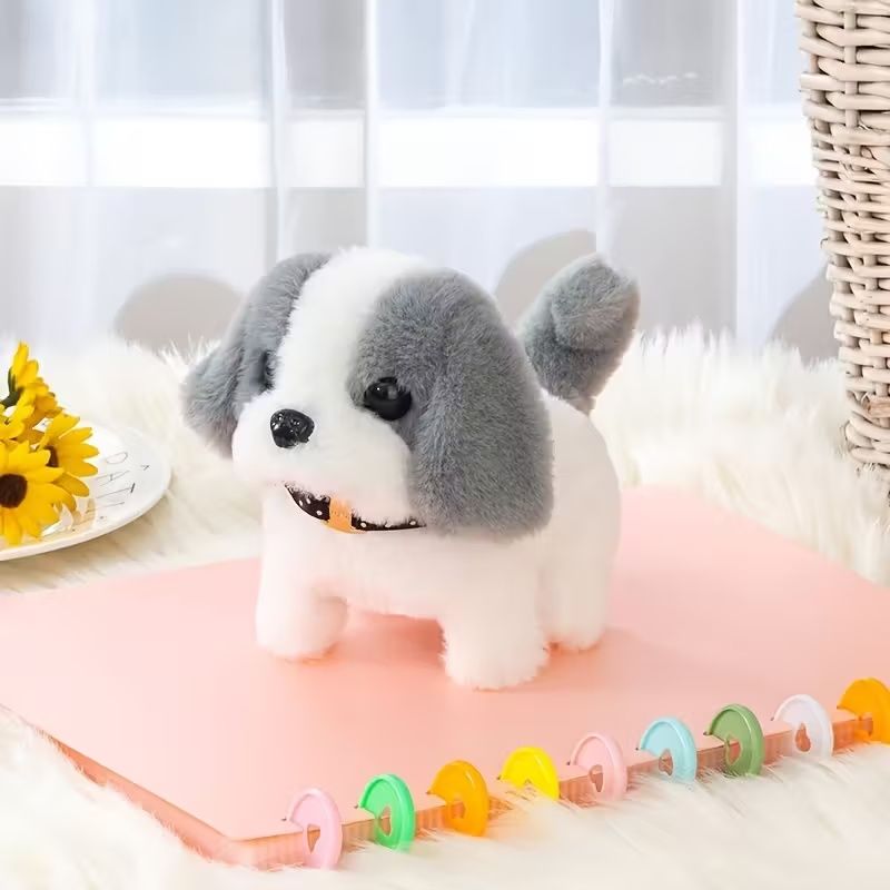 New Electric Pet Electronic Dog Toy, It Can Run And Bark, Move Back And Forth, Interactive Toy Electronic Stuffed Dog, Birthday Gift