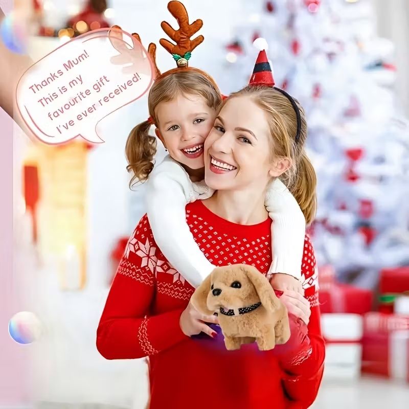 New Electric Pet Electronic Dog Toy, It Can Run And Bark, Move Back And Forth, Interactive Toy Electronic Stuffed Dog, Birthday Gift