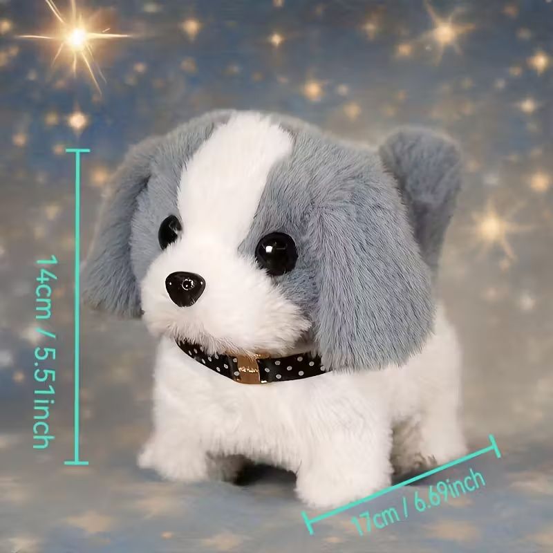 New Electric Pet Electronic Dog Toy, It Can Run And Bark, Move Back And Forth, Interactive Toy Electronic Stuffed Dog, Birthday Gift