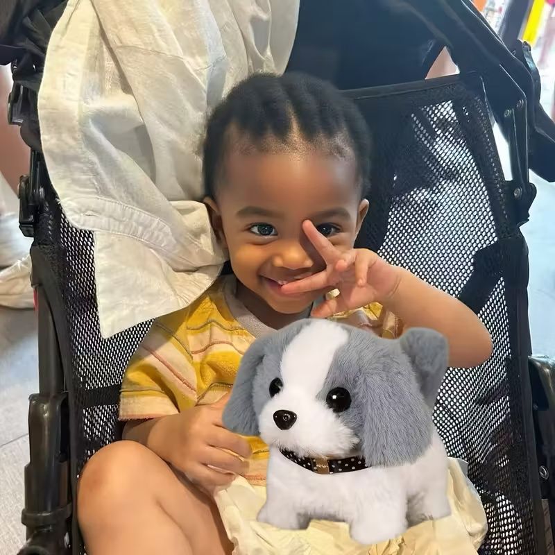 New Electric Pet Electronic Dog Toy, It Can Run And Bark, Move Back And Forth, Interactive Toy Electronic Stuffed Dog, Birthday Gift