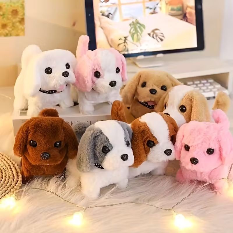 New Electric Pet Electronic Dog Toy, It Can Run And Bark, Move Back And Forth, Interactive Toy Electronic Stuffed Dog, Birthday Gift