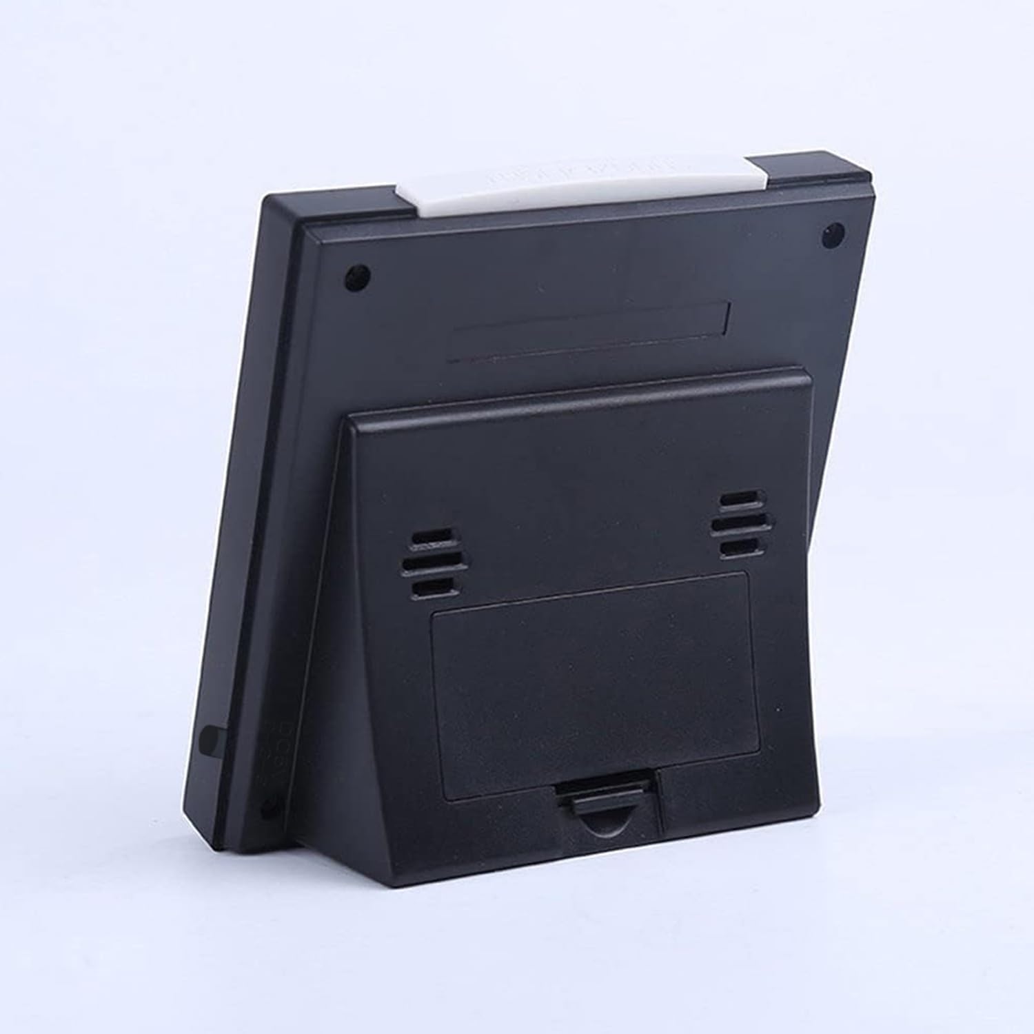 Handy Digital Alarm Clock Little Bedside Clocks Time Temperature Humidity 12/24H for Home Bedroom Office Travel Battery Operated (Battery Not Included)