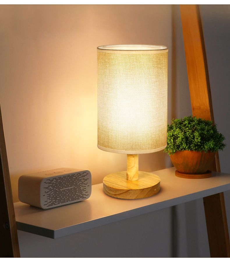 Bedside Lamps, USB Table Lamp for Bedroom, Small Lamps for Living Room - Simple Bedside Lamp with Button Switch for Kids Room, Study, Dorm, Office, Shelves