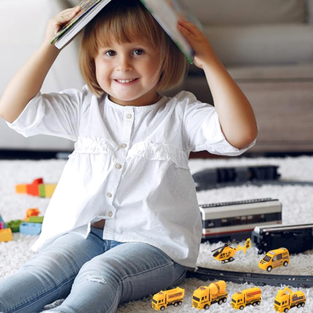 6 Pcs Construction Models Play Vehicles Toy, Construction Toys, Engineering Vehicle Inertial Toy Car, Truck Toy Car Set  For Kids Toy Gift Educational Toy