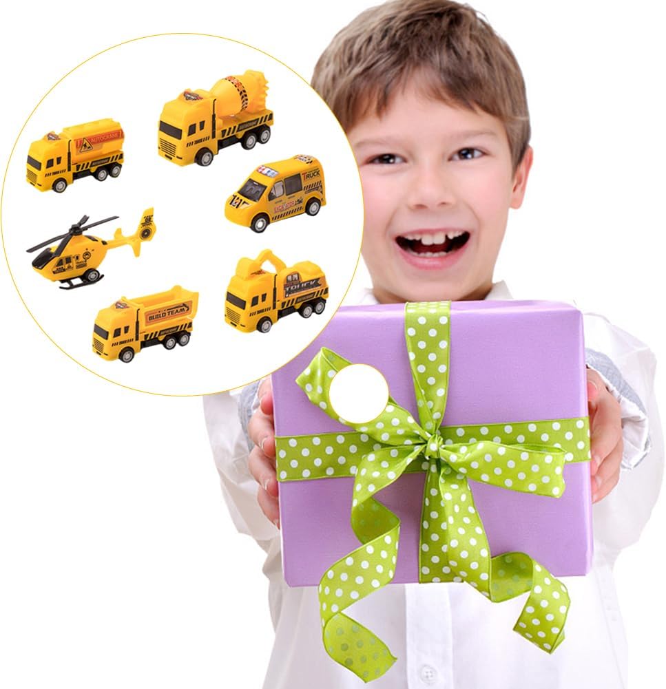 6 Pcs Construction Models Play Vehicles Toy, Construction Toys, Engineering Vehicle Inertial Toy Car, Truck Toy Car Set  For Kids Toy Gift Educational Toy