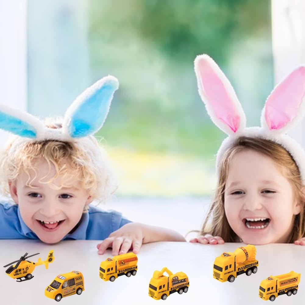 6 Pcs Construction Models Play Vehicles Toy, Construction Toys, Engineering Vehicle Inertial Toy Car, Truck Toy Car Set  For Kids Toy Gift Educational Toy