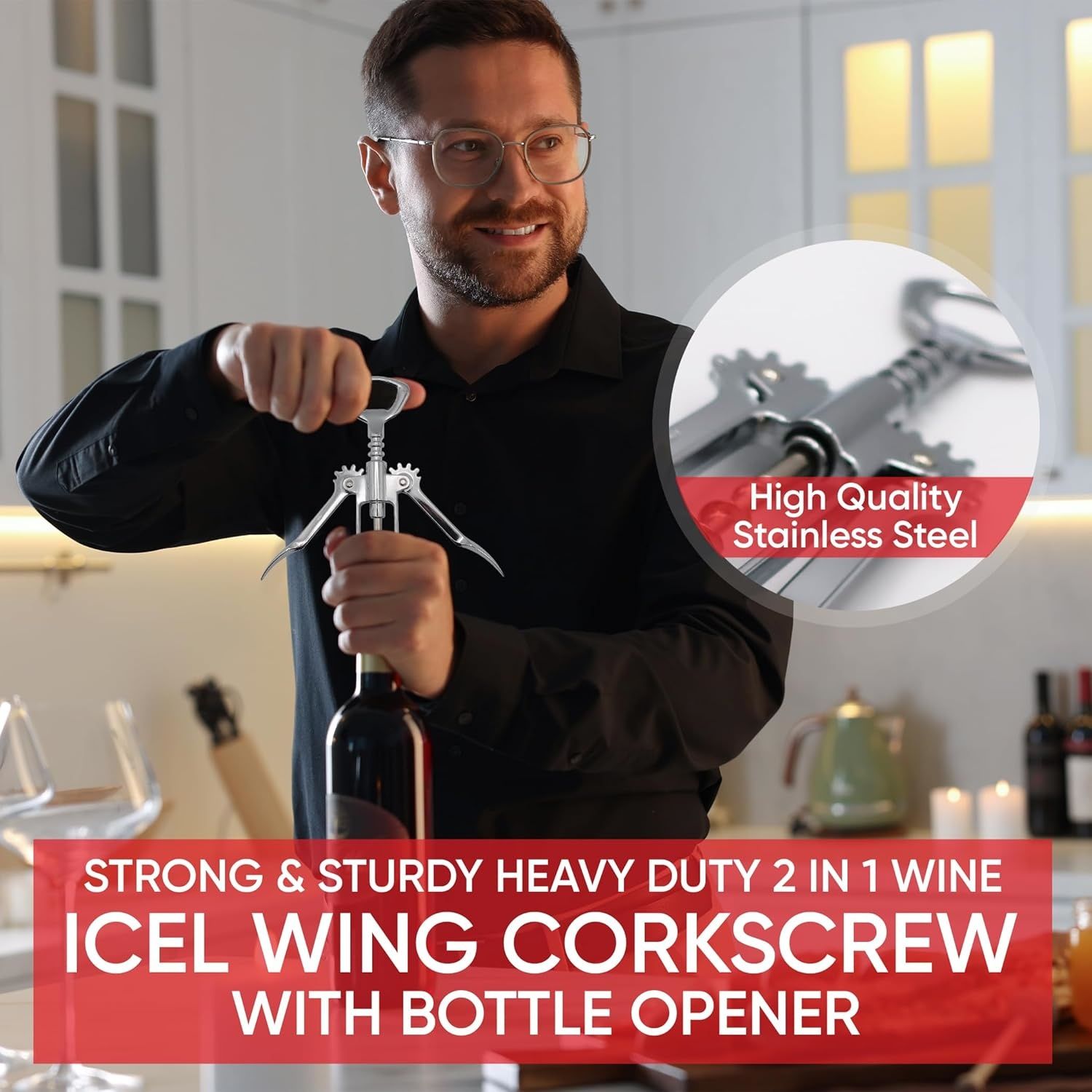 1pcs Multifunctional Red Wine Bottle Opener Creative Beer Wine Bottle Opener Wine Set Labor-saving Wine Opener Screwdriver