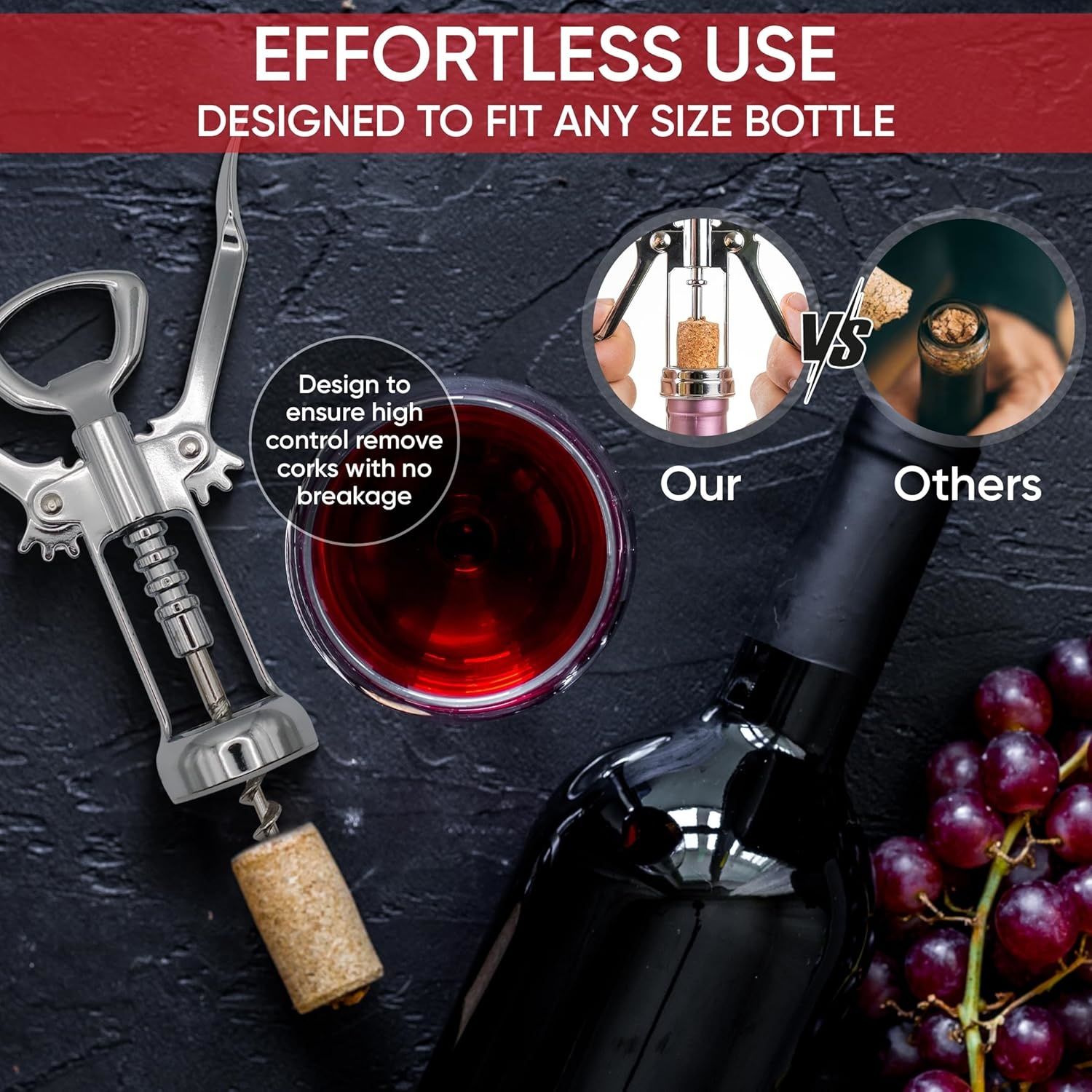 1pcs Multifunctional Red Wine Bottle Opener Creative Beer Wine Bottle Opener Wine Set Labor-saving Wine Opener Screwdriver