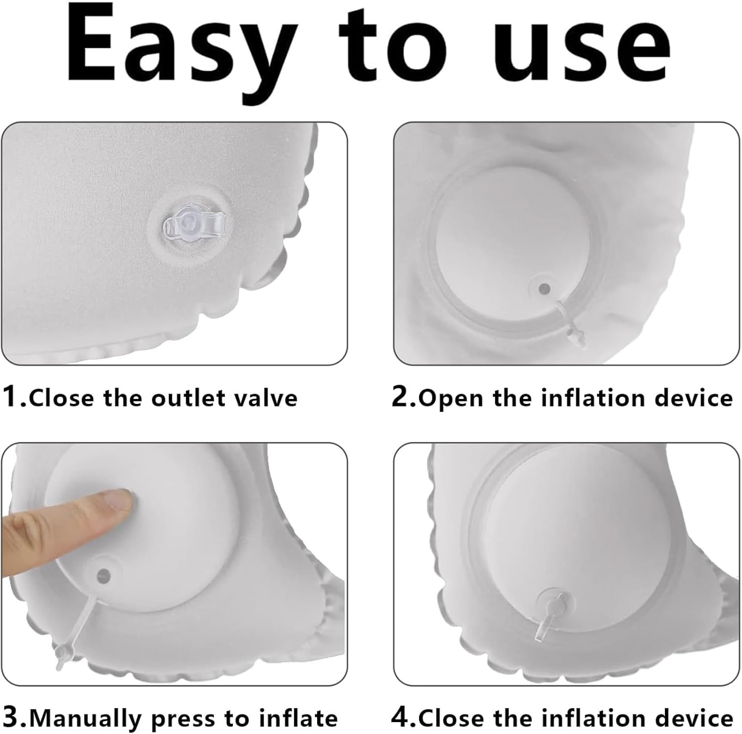 1pc Inflatable Neck Pillow - Automatic Inflation, Portable Travel Neck Support for Car, Office, Home - Lightweight & Compact Design, Durable Polyester Cover, Hand Wash Only, All-Season Use, Neck Pillo