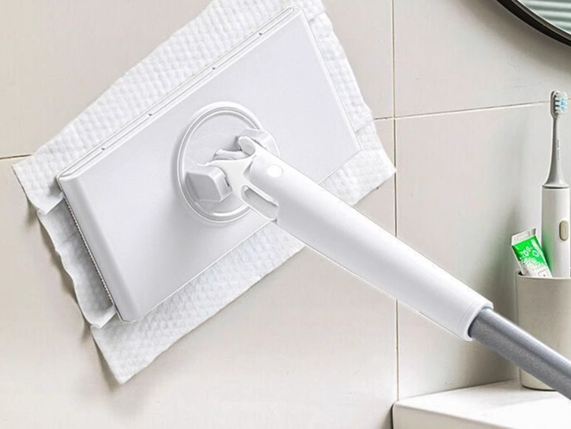 【Clearance Sale】 Automatic Cloth Clip mop, Bathroom mop, Household Cleaning Tablet, Small mop, Multifunctional face Towel mop, Dry and Wet Dual-Purpose(For Wipe Cloth to Search 1001580973)