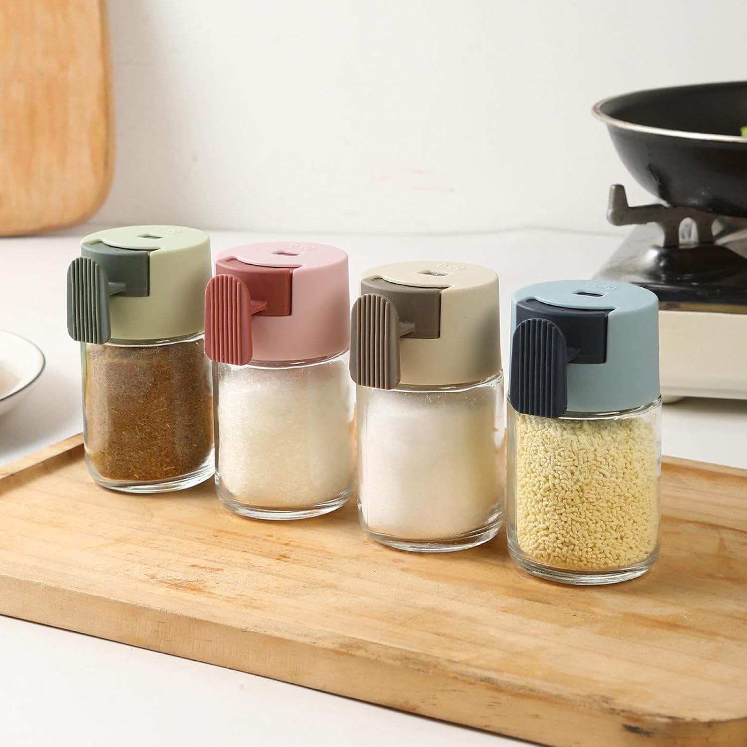 【Clearance Sale】Quantitative 100ml Control Salt Bottle Household Seasoning Bottle Tablet Type Tank Storage Tank Kitchen Supplies