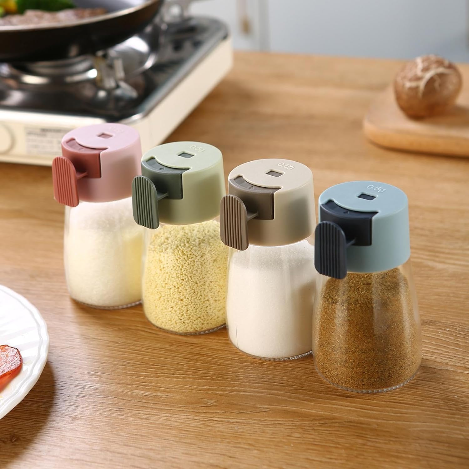 【Clearance Sale】Quantitative 100ml Control Salt Bottle Household Seasoning Bottle Tablet Type Tank Storage Tank Kitchen Supplies
