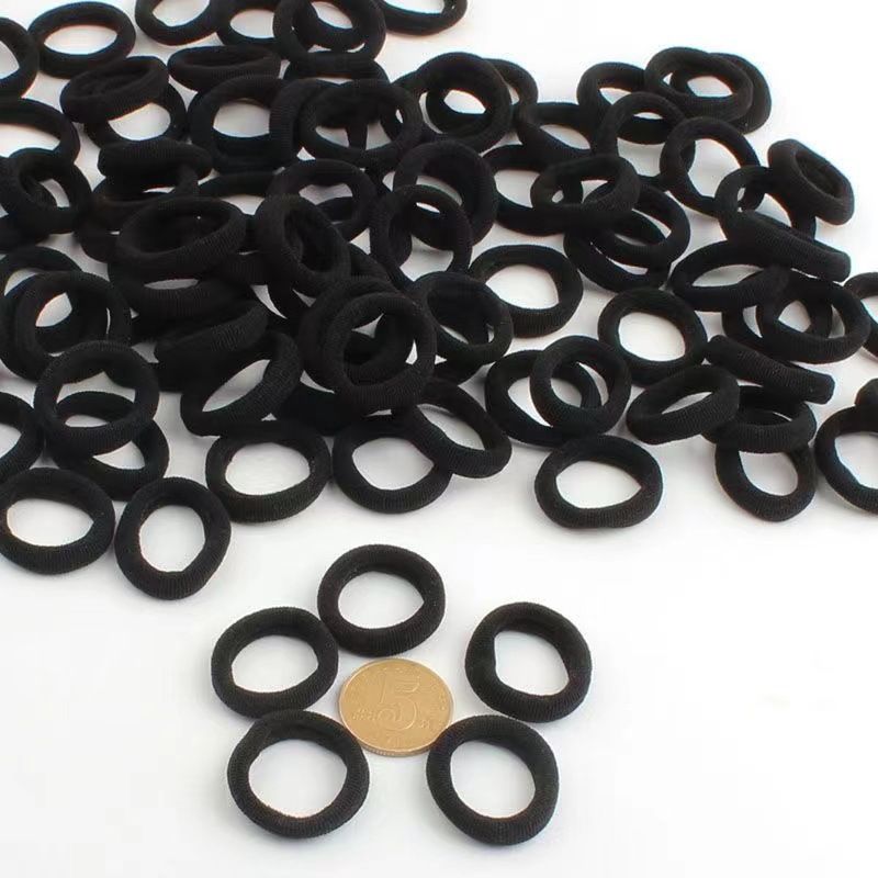 【Clearance Sale】500Pcs Hair Ties, Soft Cotton Toddler Hair Ties 2cm Multicolor Seamless Hair Bands Valentines Exchange for Kids