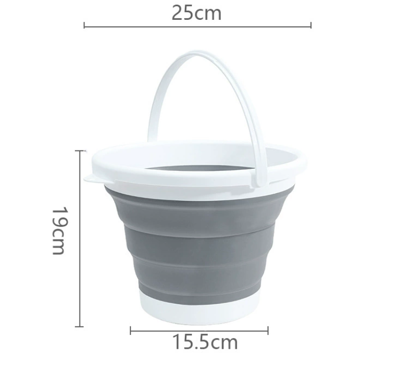 【Clearance Sale】Collapsible Mop Bucket and Ice Bucket-3L/5L/10L  Household Cleaning Silicone Dust Mops Bucket with no Wringer Set,Portable Bathroom Cleaning Supplies Bucket for Cleaning Caddy Spin Mop
