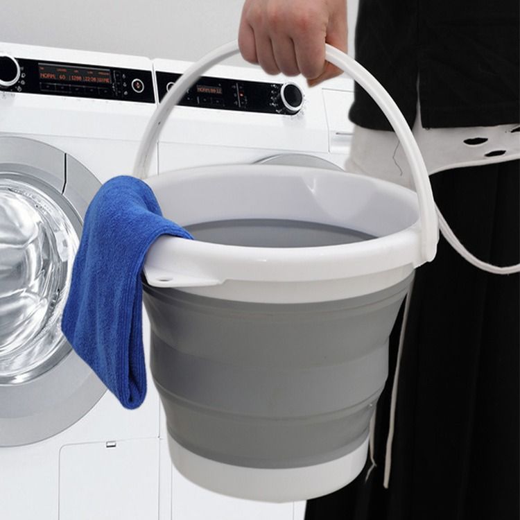 【Clearance Sale】Collapsible Mop Bucket and Ice Bucket-3L/5L/10L  Household Cleaning Silicone Dust Mops Bucket with no Wringer Set,Portable Bathroom Cleaning Supplies Bucket for Cleaning Caddy Spin Mop