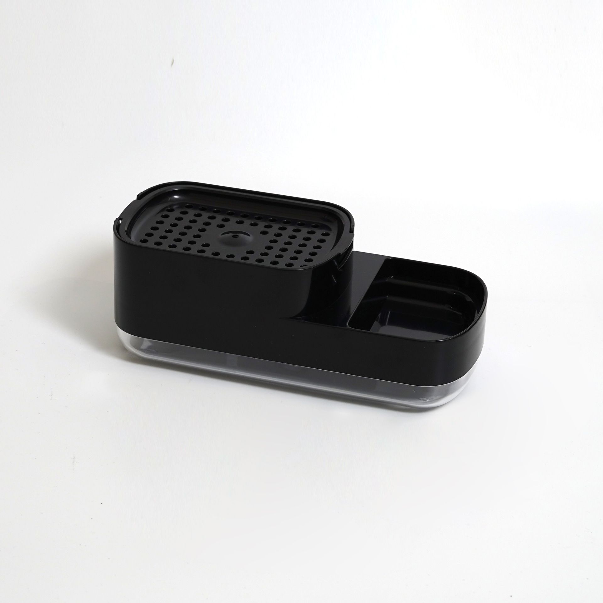 Dish Soap Dispenser with 1 Sponge,Soap Pump Dispenser with Sponge Holder and Tray, 3 in 1 Countertop Hand Pump Detergent Soap Dispenser for Kitchen Sink Organizer