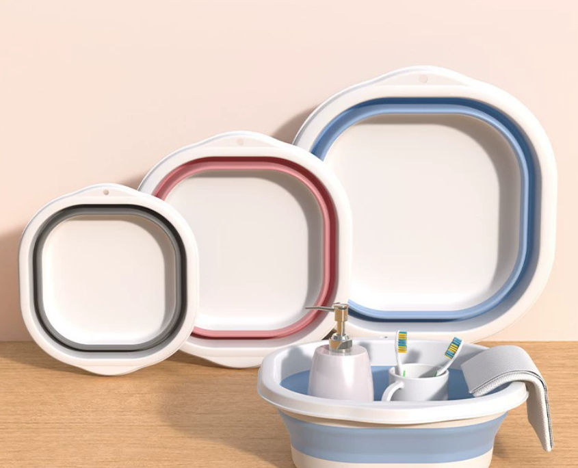 【Clearance Sale】3-piece folding washbasin set, foldable dishwasher basin, space-saving folding sink, suitable for apartments, camping, dishwashing, fruit and beverage container, hiking