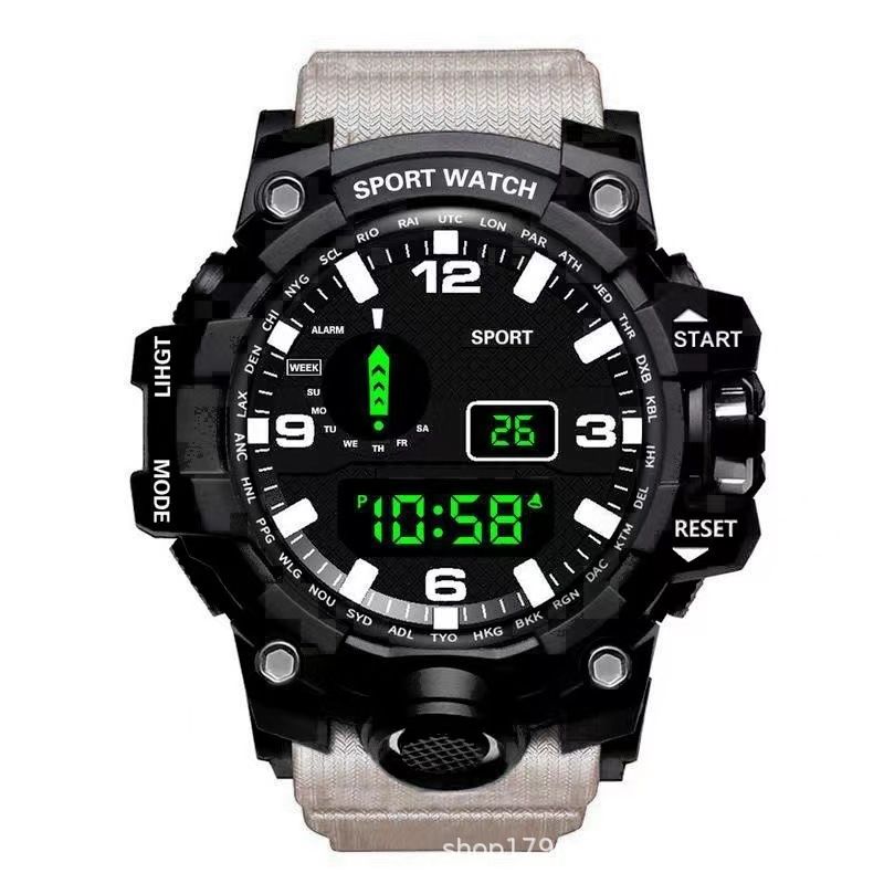 Sport Watch Digital Waterproof Watches Sport Military Tactical Analogue Watch Outdoor Electronic Ladies Wrist Watch LED Luminous Alarm Stopwatch Calendar Week Watches