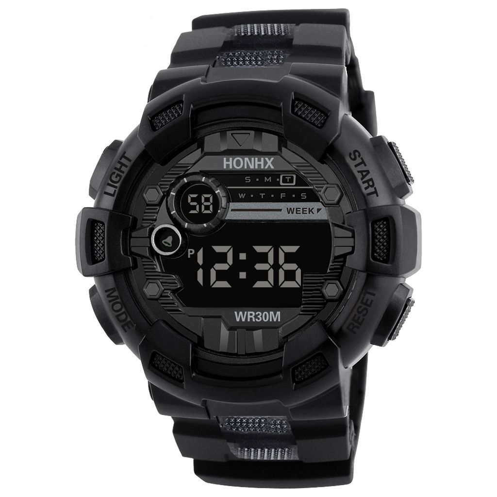 Bestselling Men's Sports Waterproof Multifunctional LED Digital Watch for Middle School Students, Men' port Waterproof Multi Functional Electronic tudent Watch Night Light Timing