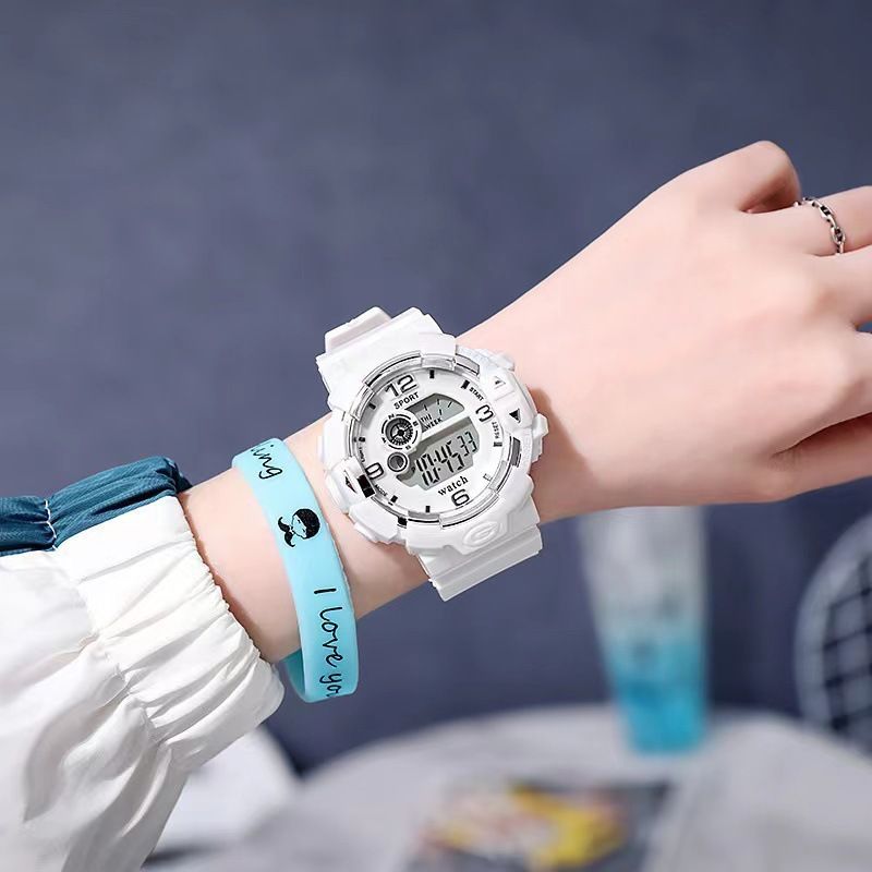 Small - fresh and Sweet Digital Watch - for Female Middle School Students, Best - friend and Couple Style, Sports - themed, Waterproof and Luminous, also for Boys