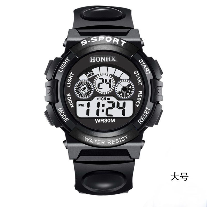 Multifunctional Kids' Watch with 7 - Color Light, Waterproof, for Students, Men's Analog Digital Military Sport Wristwatch - LED Waterproof Luminous Watch for Everyday Use