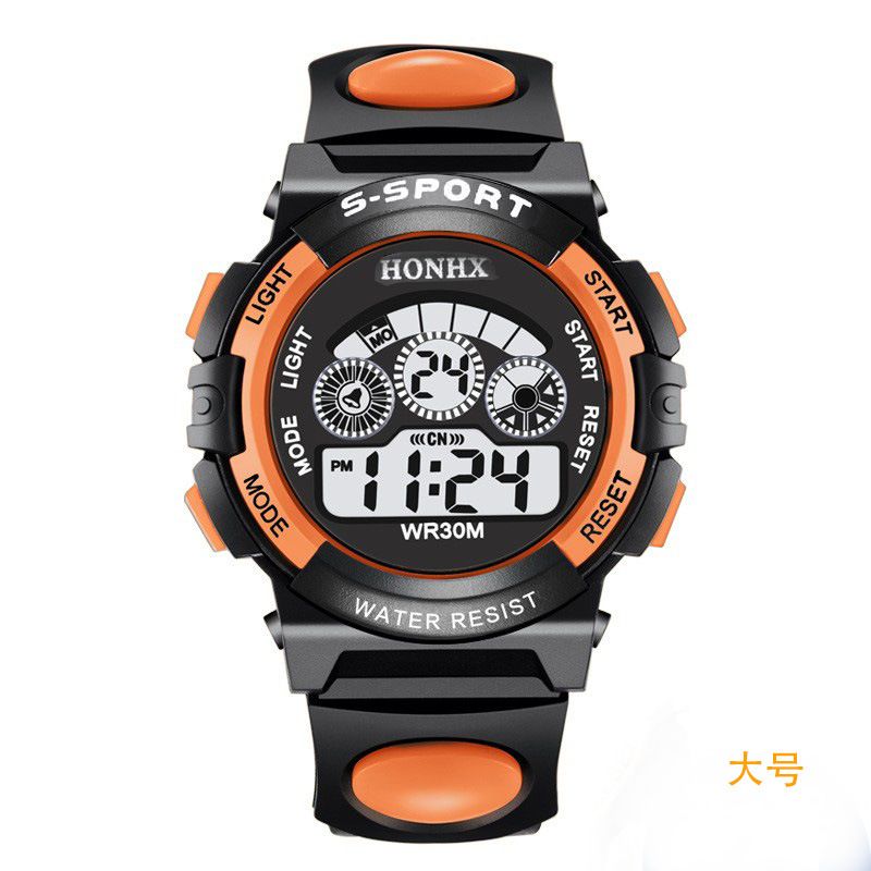 Multifunctional Kids' Watch with 7 - Color Light, Waterproof, for Students, Men's Analog Digital Military Sport Wristwatch - LED Waterproof Luminous Watch for Everyday Use