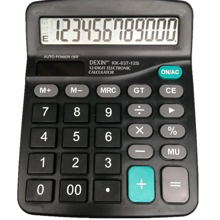 Calculator 12 Digit Office Calculators with Large LCD Display, Dual Solar Power and Battery Large Button Calculator Financial Office School