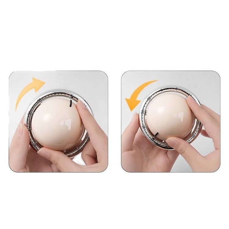 Mechanical Kitchen Timer, Magnetic Fridge Timer, Countdown Timer, Beige Planet Shape, 60 Minute Kitchen Timer, Alarm Clock for Cooking, Fitness, Baking, Baking, Classroom