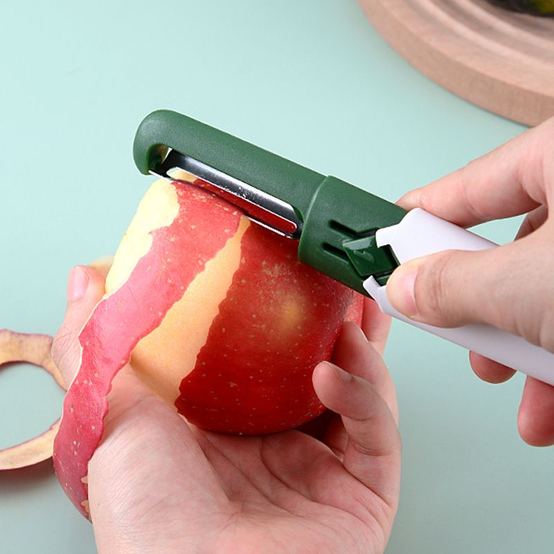 【Clearance Sale】2 in 1 Paring Peeler Knife Multifunctional Stainless Steel Peeler,Creative Fruit and Vegetable Dual-Use Peeler Knife, Outdoor Portable Safety Cover Peeling Fruit Peeler