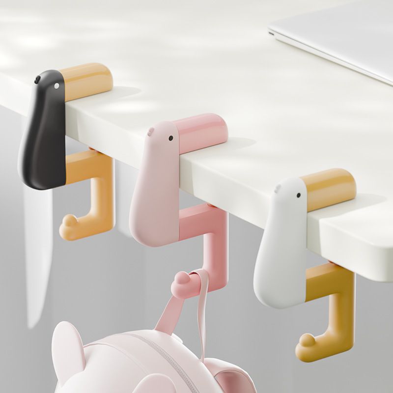 【Clearance Sale】Portable Duck Shaped Detachable Non-Slip Folding Table Hook – No-Drill Purse Hanger & Bag Clamp for School/Office Desk Storage & Organization