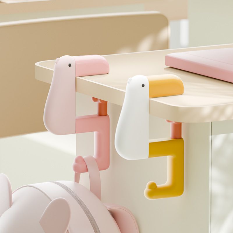 【Clearance Sale】Portable Duck Shaped Detachable Non-Slip Folding Table Hook – No-Drill Purse Hanger & Bag Clamp for School/Office Desk Storage & Organization