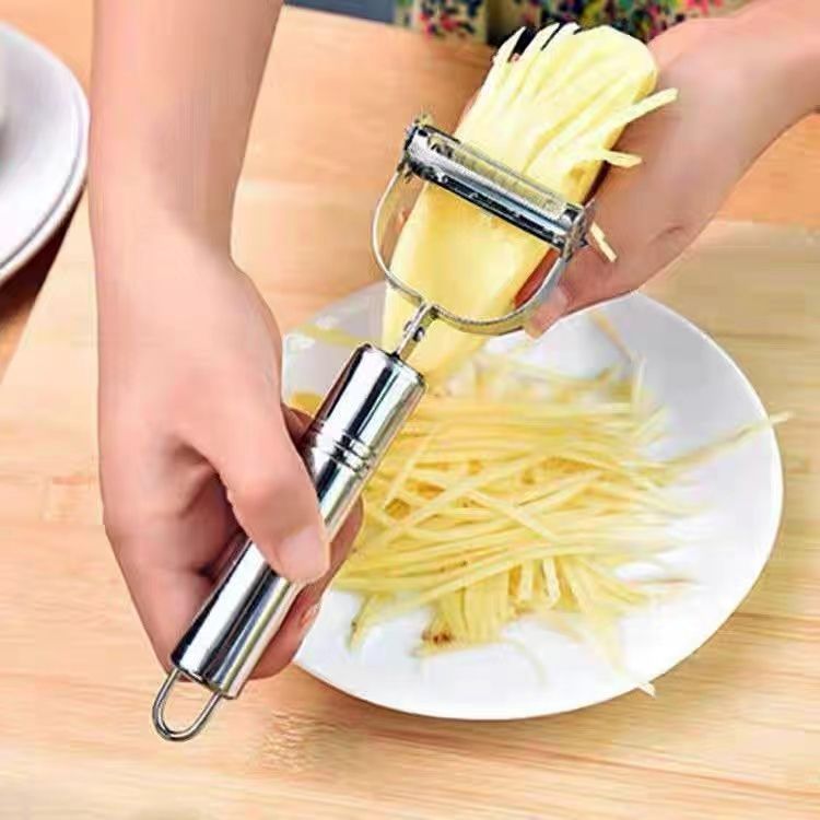 3Pcs Julienne Peeler Set, Stainless Steel Vegetable Peeler Julienne Slicer, Kitchen Vegetable Peeling Tool for Veggie Fruit Carrot