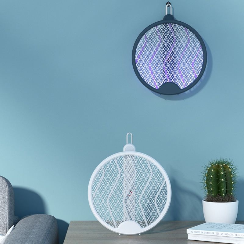 3000V Electric Fly Swatter racket for Indoor and Outdoor,4 in 1 Portable mosquito repellent, Foldable fly trap, Rechargeable with Improved Battery Life, Electric fly zapper USB Cable