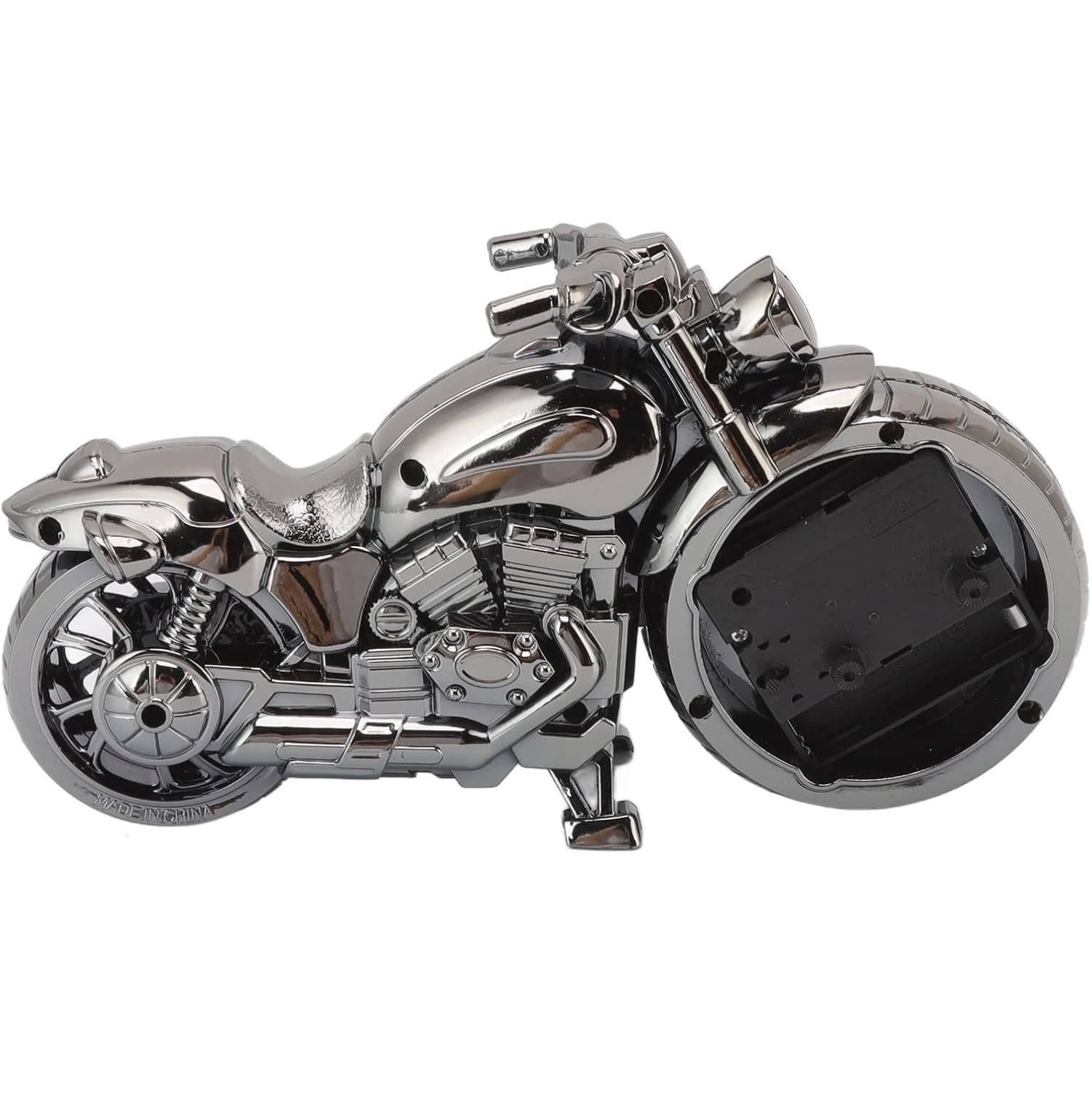 【Final Clearance】Vintage Mini Motorcycle Model Alarm Clock Battery Powered Desk Shelf Clock Creative
